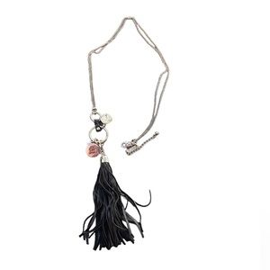⚫️ WHBM live love sparkle necklace with tassel and diamond detail